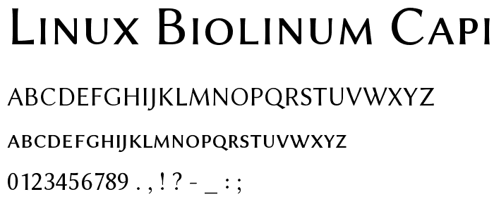 Linux Biolinum Capitals font